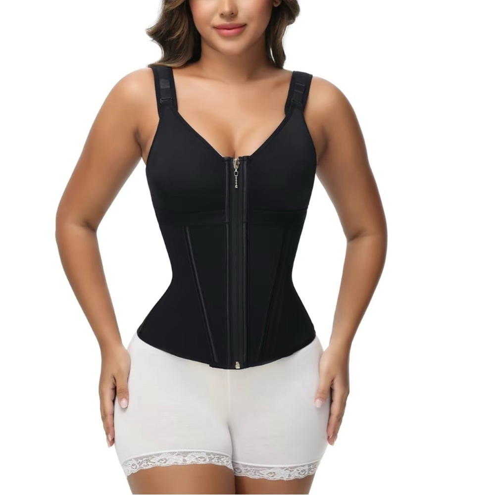 Women's Zipper Corset with Bra Tummy Control